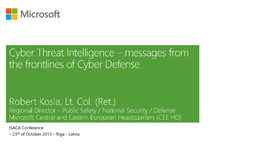 Early Warning Factor of Cyber Threats Intelligence Fusion