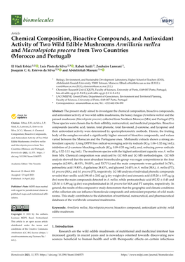 Chemical Composition, Bioactive Compounds, and Antioxidant