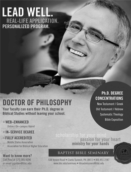 DOCTOR of PHILOSOPHY .EWª4ESTAMENTªª'reek Your Faculty Can Earn Their Ph.D
