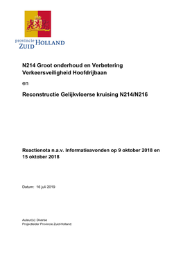 N214 Groot Onderhoud En Verbetering Verkeersveiligheid Hoofdrijbaan En