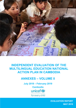 Independent Evaluation of the Multilingual Education National