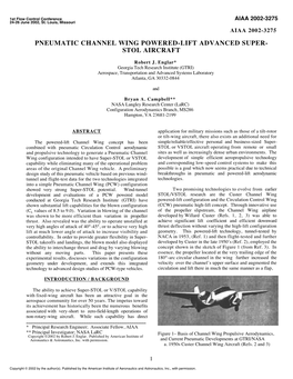 Pneumatic Channel Wing Powered-Lift Advanced Superstol Aircraft