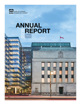 Annual Report 2019 Rapport Annuel 2019 De La Banque Du Canada Contents