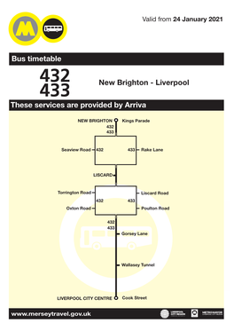 Liverpool Bus Timetable These Services Are Provided by Arriva