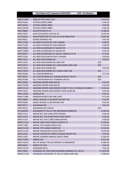 Cost Sheet 1172, Expected 14/07/2017 O/R = on Request