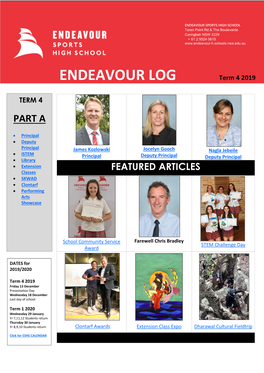 ENDEAVOUR LOG Term 4 2019