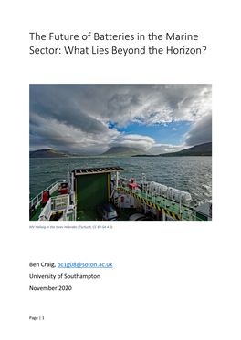 The Future of Batteries in the Marine Sector: What Lies Beyond the Horizon?