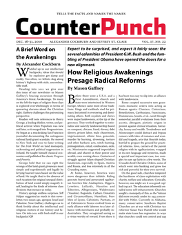 How Religious Awakenings Presage Radical Reforms