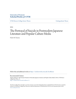 The Portrayal of Suicide in Postmodern Japanese Literature and Popular Culture Media