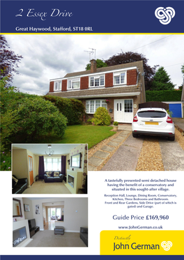 2 Essex Drive Great Haywood, Stafford, ST18 0RL