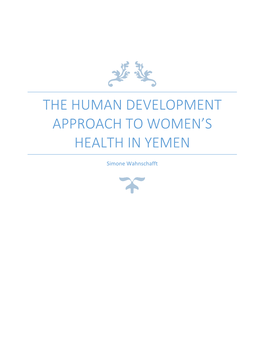 The Human Development Approach to Women's Health in Yemen