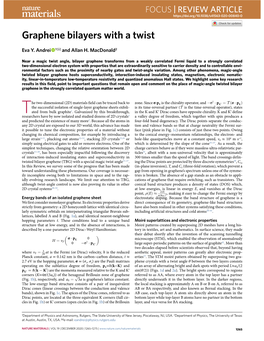 Graphene Bilayers with a Twist