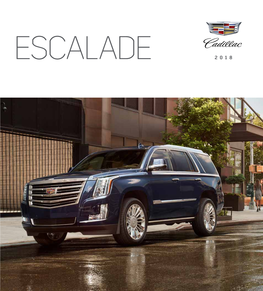 2018 Cadillac Escalade Catalog Revmay2018.Pdf