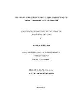 The Utility of Pharmacometrics in Drug Development And