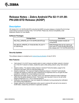 Zebra Android Pie 02-11-01.00- PN-U00-STD Release (AOSP)