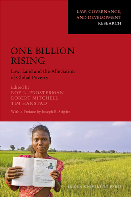 One Billion Rising Law, Land and the Alleviation of Global Poverty