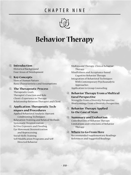 Behavior Therapy