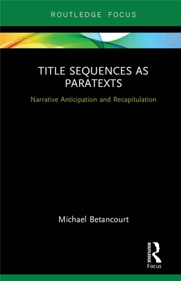 Sequences As Paratexts: Narrative Anticipation and Recapitulation