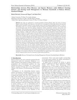East African Journal of Sciences (2010) Volume 4 (2) 96-105