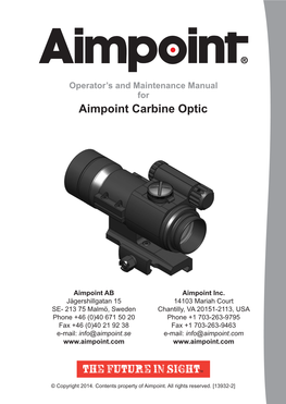 Aimpoint® Carbine Optic English