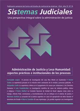 Administración De Justicia Y Lesa Humanidad: Aspectos Prácticos E Institucionales De Los Procesos