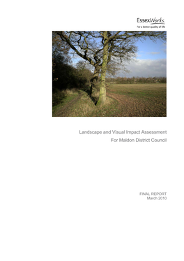 Landscape and Visual Impact Assessment for Maldon District