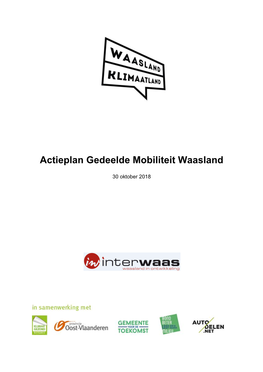 Actieplan Gedeelde Mobiliteit Waasland