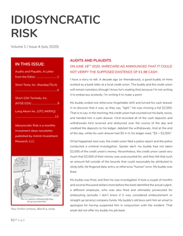 Idiosyncratic Risk