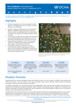 Highlights Situation Overview