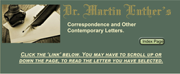 MARTIN LUTHER 500 LETTERS 1507- 1546 with Clickable Index