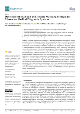 Development of a Solid and Flexible Matching Medium for Microwave Medical Diagnostic Systems