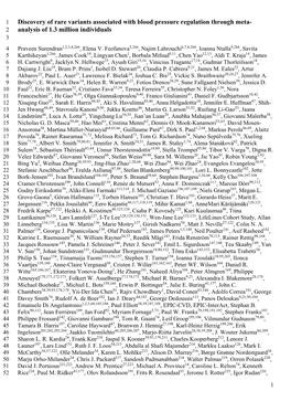 Discovery of Rare Variants Associated with Blood Pressure Regulation Through Meta- 2 Analysis of 1.3 Million Individuals 3 4 Praveen Surendran1,2,3,4,266, Elena V