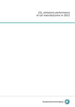 CO2 Emissions Performance of Car Manufacturers in 2012