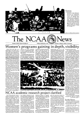 The NCAA News As Space Permits
