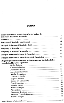 Despre Actualitatea Acestei Cărţi. Cuvânt Înainte De Conf. Univ. Dr. Mircea Alexandru 5 Argument 12 Parlamentul României