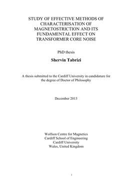 Study of Effective Methods of Characterisation of Magnetostriction and Its Fundamental Effect on Transformer Core Noise