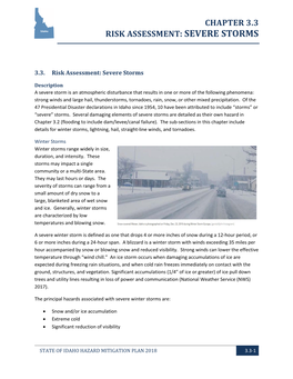 Chapter 3.3 Risk Assessment: Severe Storms