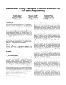 Easing the Transition from Blocks to Text-Based Programming