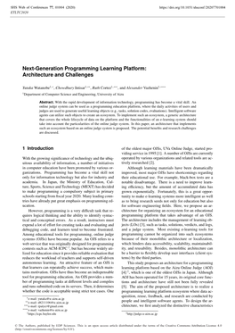 Next-Generation Programming Learning Platform: Architecture and Challenges