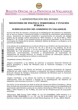 BOLETÍN OFICIAL DE LA PROVINCIA DE VALLADOLID Número 2021/93 Miércoles, 19 De Mayo De 2021 Pág 15