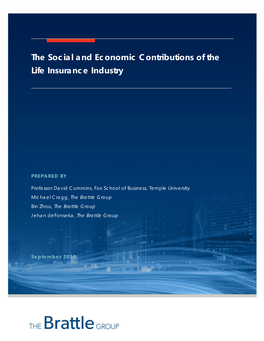 The Social and Economic Contributions of the Life Insurance Industry