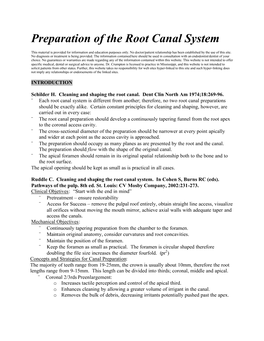 Instrumentation and Obturation of Canal System ¨ Perforations ¨ Postoperative Pain