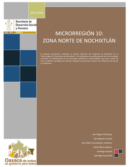 MICRORREGIÓN 10: Zona Norte De Nochixtlán 1