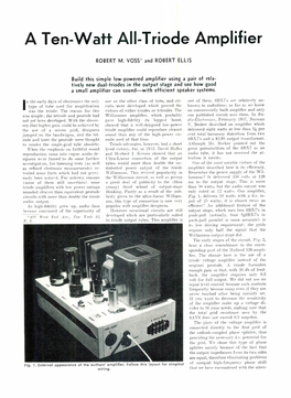 A Ten-Watt All-Triode Amplifier