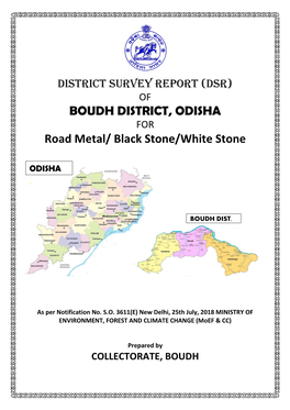 BOUDH DISTRICT, ODISHA Road Metal