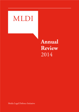 MLDI 2014 Annual Review
