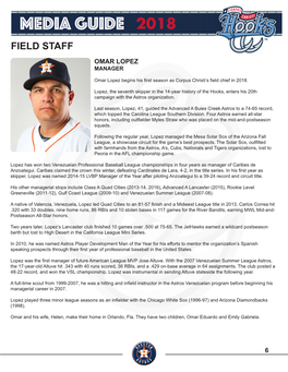 Field Staff Omar Lopez Manager