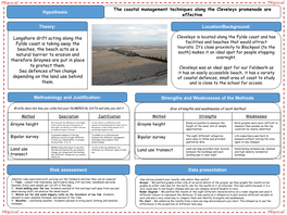 Hypothesis: the Coastal Management Techniques Along the Cleveleys