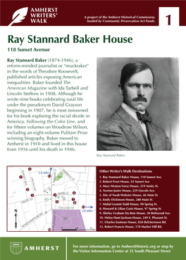 Ray Stannard Baker House 118 Sunset Avenue