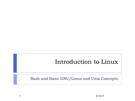 Introduction to Linux